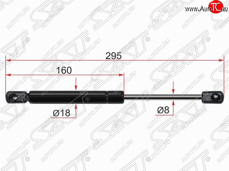 659 р. Упор крышки багажника SAT (газовый) Mazda 6 GH рестайлинг седан (2010-2012)  с доставкой в г. Пермь