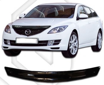 Дефлектор капота CA-Plastiс Mazda 6  GH (2007-2010) дорестайлинг универсал