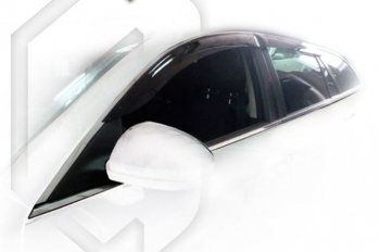 Дефлектор капота CA-Plastiс Mazda 6  GH (2007-2010) дорестайлинг универсал (Classic полупрозрачный, Без хром.молдинга)