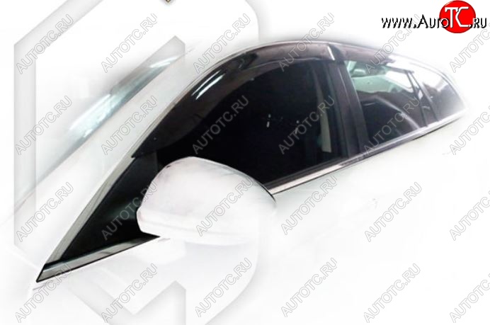 1 999 р. Дефлектор капота CA-Plastiс  Mazda 6  GH (2007-2010) дорестайлинг универсал (Classic полупрозрачный, Без хром.молдинга)  с доставкой в г. Пермь