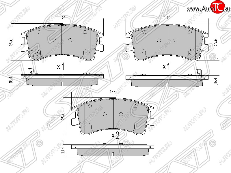 739 р. Колодки тормозные SAT (задние) Mazda 626 GF дорестайлинг седан (1997-1999)  с доставкой в г. Пермь