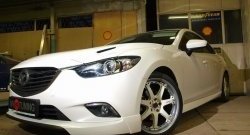 47 899 р. Капот пластиковый (с прорезаными жабрами) SkyActivSport MV-Tuning Mazda 6 GJ дорестайлинг седан (2012-2015) (Неокрашенный)  с доставкой в г. Пермь. Увеличить фотографию 7