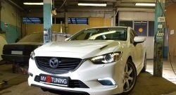 47 899 р. Капот пластиковый (с прорезаными жабрами) SkyActivSport MV-Tuning Mazda 6 GJ дорестайлинг седан (2012-2015) (Неокрашенный)  с доставкой в г. Пермь. Увеличить фотографию 8