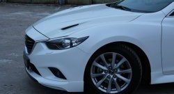 47 899 р. Капот пластиковый (с прорезаными жабрами) SkyActivSport MV-Tuning Mazda 6 GJ дорестайлинг седан (2012-2015) (Неокрашенный)  с доставкой в г. Пермь. Увеличить фотографию 9