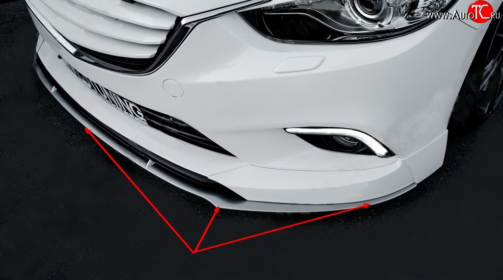 9 449 р. Сплиттер на передний бампер SkyAcyivSport Mazda 6 GJ дорестайлинг седан (2012-2015) (Неокрашенная)  с доставкой в г. Пермь