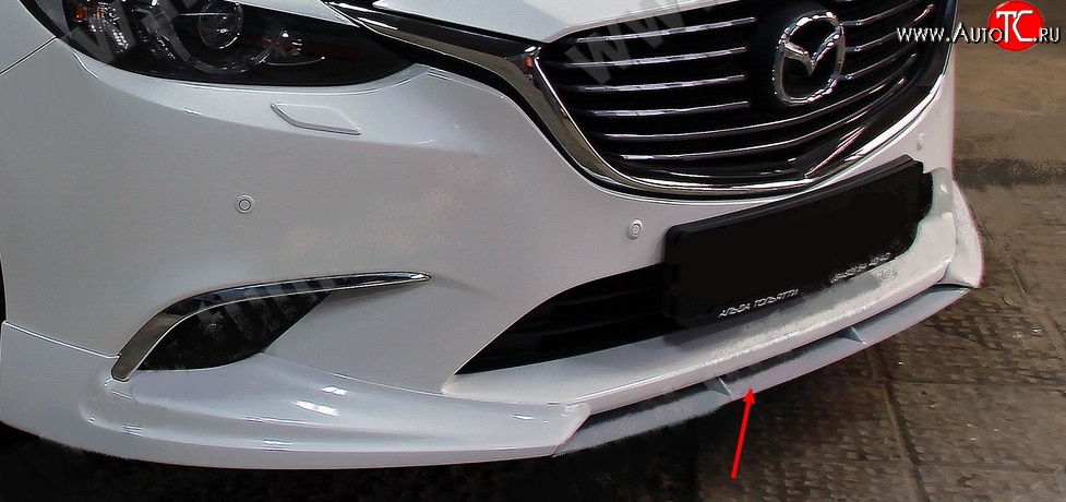 4 199 р. Спойлер переднего бампера SkyActivSport Mazda 6 GJ 1-ый рестайлинг седан (2015-2018) (Неокрашенная)  с доставкой в г. Пермь