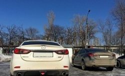 12 699 р. Диффузор заднего бампера Sport v1  Mazda 6  GJ (2015-2018) 1-ый рестайлинг седан (Неокрашенная)  с доставкой в г. Пермь. Увеличить фотографию 2