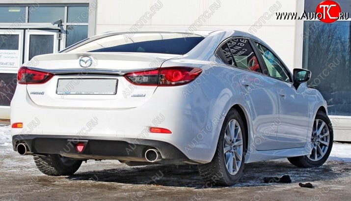 12 699 р. Диффузор заднего бампера Sport v1  Mazda 6  GJ (2015-2018) 1-ый рестайлинг седан (Неокрашенная)  с доставкой в г. Пермь