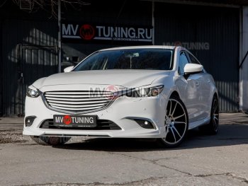 Решетка радиатора (Supreme с пакетом Plus и Executive, Grand Touring) MV tuning Mazda 6  GJ (2012-2018) дорестайлинг седан, дорестайлинг универсал, 1 рестайлинг универсал, 1-ый рестайлинг седан (Неокрашенная)