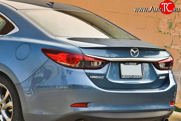 2 699 р. Лип спойлер M-VRS Mazda 6 GJ дорестайлинг седан (2012-2015) (Неокрашенный)  с доставкой в г. Пермь