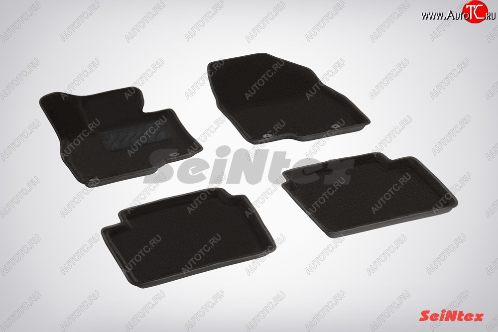 5 449 р. Износостойкие коврики в салон 3D MAZDA 6 13` черные (компл) Mazda 6 GJ дорестайлинг седан (2012-2015)  с доставкой в г. Пермь