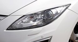 579 р. Реснички на фары RA Mazda 6 GH рестайлинг седан (2010-2012) (Неокрашенные)  с доставкой в г. Пермь. Увеличить фотографию 3
