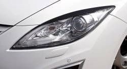 849 р. Реснички на фары (рестайлинг) RA Mazda 6 GH рестайлинг седан (2010-2012) (Неокрашенные)  с доставкой в г. Пермь. Увеличить фотографию 4