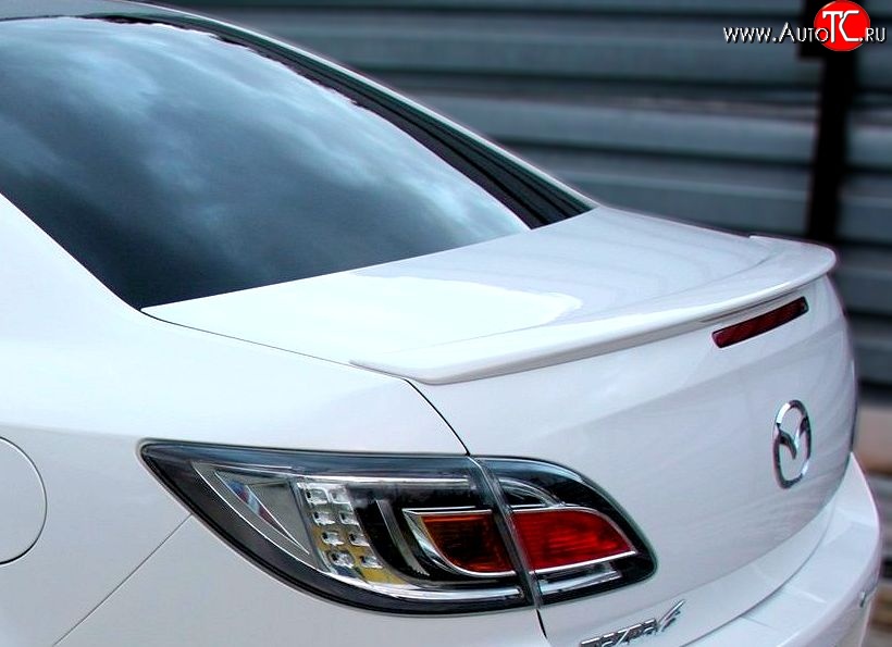 3 499 р. Лип спойлер Drive  Mazda 6  GH (2007-2010) дорестайлинг седан (Неокрашенный)  с доставкой в г. Пермь
