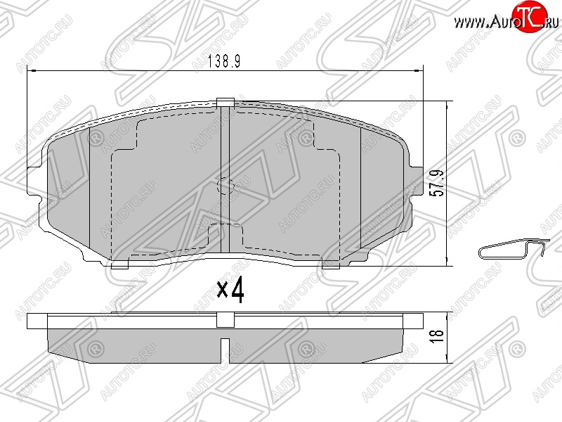 1 059 р. Колодки тормозные SAT (передние) Mazda Bongo Friendee - CX-9 TB с доставкой в г. Пермь Увеличить фотографию 1 1 059 р. Колодки тормозные SAT (передние) Mazda Bongo Friendee - CX-9 TB с доставкой в г. Пермь