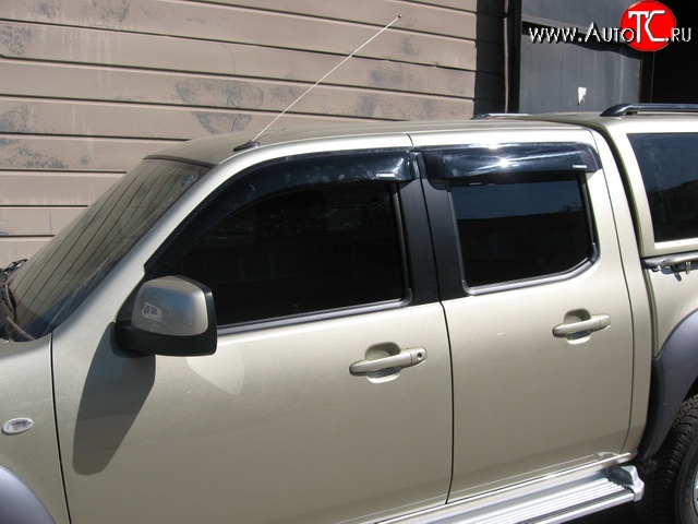 999 р. Комплект дефлекторов окон (ветровиков) 4 шт. Russtal Mazda BT-50 (2006-2011)  с доставкой в г. Пермь