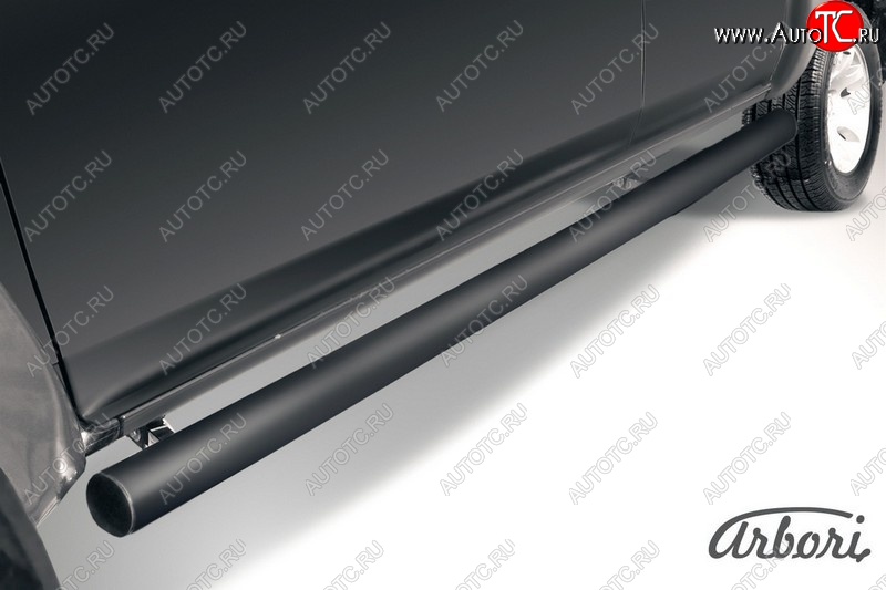 7 469 р. Защита штатных порогов Arbori (черная, d76 mm). Mazda BT-50 (2006-2011)  с доставкой в г. Пермь