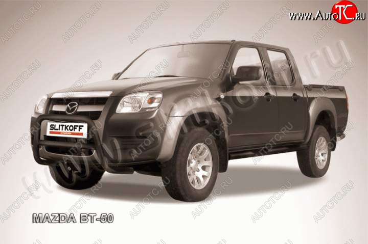 16 899 р. Кенгурятник d57 низкий  Mazda BT-50 (2006-2011) (Цвет: серебристый)  с доставкой в г. Пермь