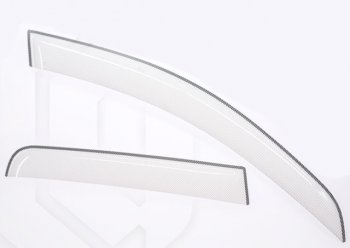 Дефлектор капота CA-Plastiс exclusive Mazda CX-5  KE (2011-2017) дорестайлинг, рестайлинг (Шелкография белая, Без хром.молдинга)