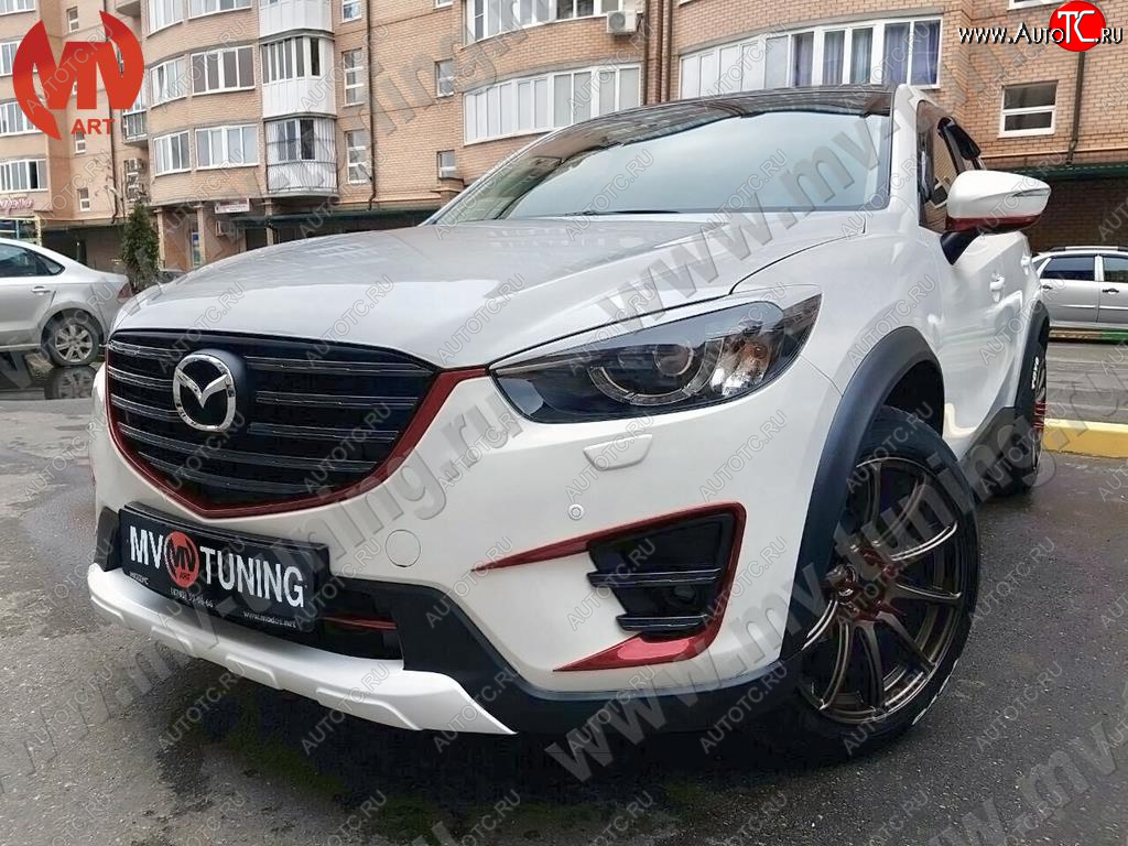 9 199 р. Расширители колесных арок MV-Tuning Mazda CX-5 KE дорестайлинг (2011-2014) (Неокрашенный)  с доставкой в г. Пермь