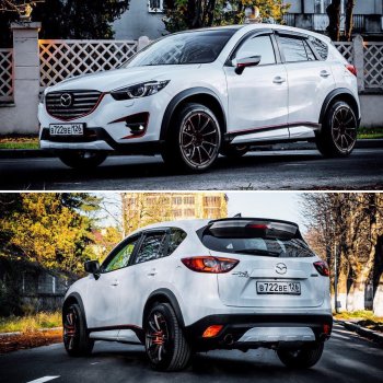 9 199 р. Расширители колесных арок MV-Tuning Mazda CX-5 KE дорестайлинг (2011-2014) (Неокрашенный)  с доставкой в г. Пермь. Увеличить фотографию 2