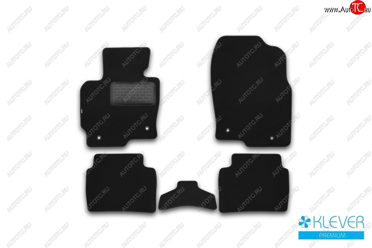 1 277 р. Коврики в салон Klever Premium (текстиль) Mazda CX-5 KE дорестайлинг (2011-2014) (Черный)  с доставкой в г. Пермь