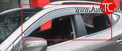 4 299 р. Комплект дефлекторов окон (ветровиков) 4 шт. СТ Mazda CX-5 KE дорестайлинг (2011-2014)  с доставкой в г. Пермь