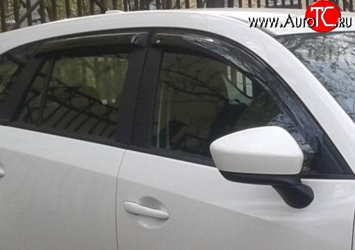 999 р. Комплект дефлекторов окон (ветровиков) 4 шт. Russtal Mazda CX-5 KE дорестайлинг (2011-2014)  с доставкой в г. Пермь