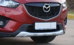 4 649 р. Накладка Sport Line на передний бампер Mazda CX-5 KE дорестайлинг (2011-2014) (Неокрашенная)  с доставкой в г. Пермь. Увеличить фотографию 2