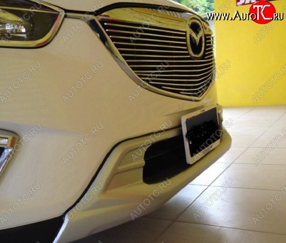 4 199 р. Накладка на передний бампер СТ v2 v2 v2 Mazda CX-5 KE дорестайлинг (2011-2014) (Неокрашенная)  с доставкой в г. Пермь
