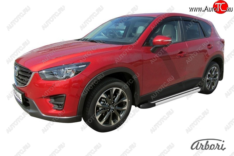 12 509 р. Порожки для ног Arbori Luxe Black Mazda CX-5 KE дорестайлинг (2011-2014)  с доставкой в г. Пермь