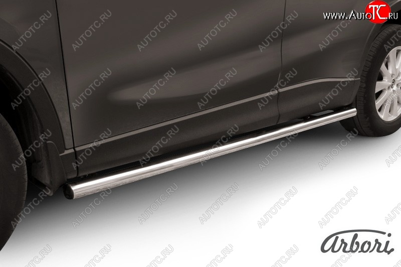 27 999 р. Защита штатных порогов Arbori (нержавейка, d57 mm).  Mazda CX-5  KE (2011-2017) дорестайлинг, рестайлинг  с доставкой в г. Пермь