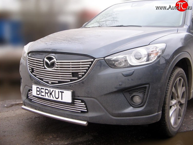 5 199 р. Декоративная вставка воздухозаборника Berkut (d16 мм) Mazda CX-5 KE рестайлинг (2015-2017)  с доставкой в г. Пермь