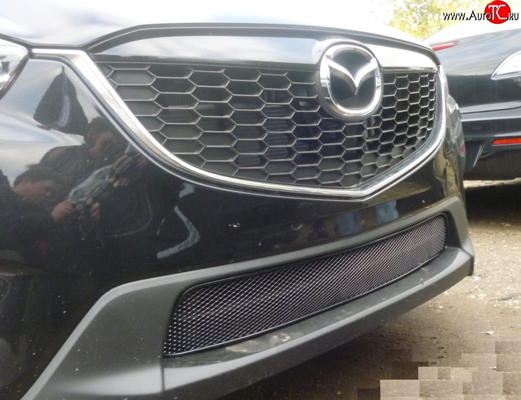 2 899 р. Сетка на бампер Novline Mazda CX-5 KE дорестайлинг (2011-2014)  с доставкой в г. Пермь