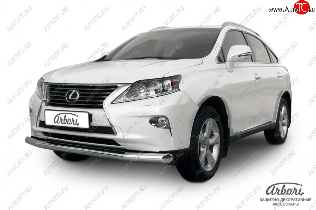 5 549 р. Защита переднего бампера Arbori (нержавейка, 1 труба d57 mm). Mazda CX-5 KE рестайлинг (2015-2017)  с доставкой в г. Пермь