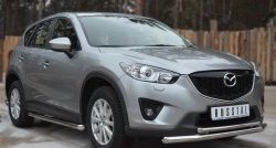 16 849 р. Защита переднего бампера (2 трубыØ63 и 42 мм, нержавейка) SLITKOFF Mazda CX-5 KE рестайлинг (2015-2017)  с доставкой в г. Пермь. Увеличить фотографию 4
