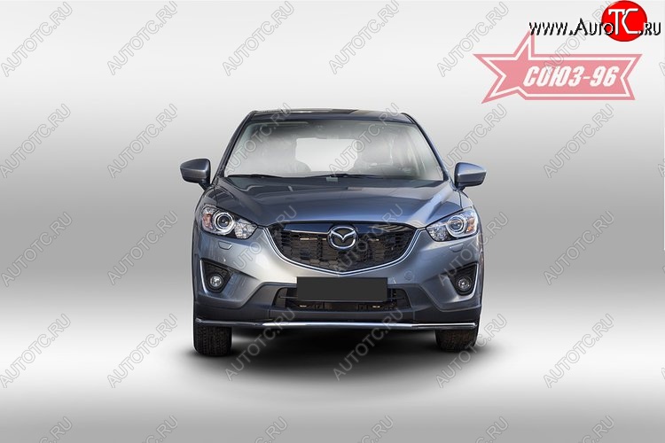 16 019 р. Защита переднего бампера одинарная Souz-96 (d42) Mazda CX-5 KE рестайлинг (2015-2017)  с доставкой в г. Пермь