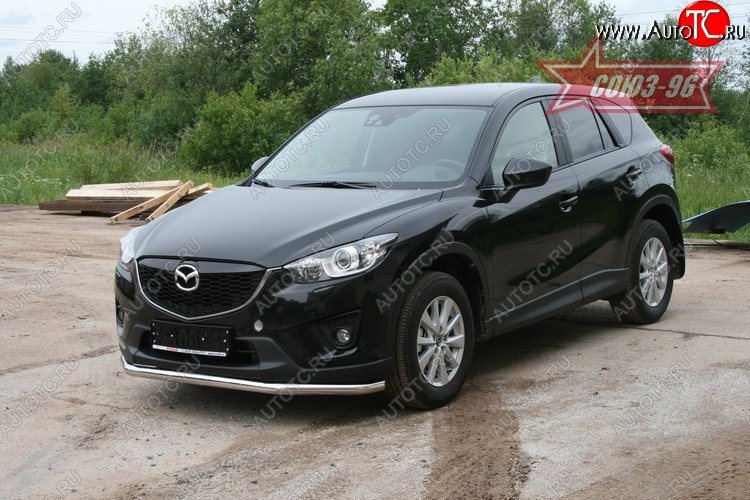 18 044 р. Защита переднего бампера одинарная Souz-96 Premium (d60)  Mazda CX-5  KE (2011-2017) дорестайлинг, рестайлинг  с доставкой в г. Пермь