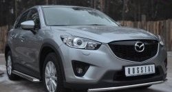 13 949 р. Одинарная защита переднего бампера диаметром 42 мм SLITKOFF Mazda CX-5 KE рестайлинг (2015-2017)  с доставкой в г. Пермь. Увеличить фотографию 4