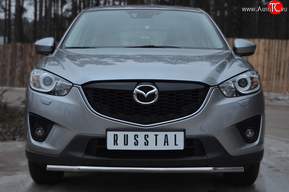 13 949 р. Одинарная защита переднего бампера диаметром 42 мм SLITKOFF Mazda CX-5 KE рестайлинг (2015-2017)  с доставкой в г. Пермь