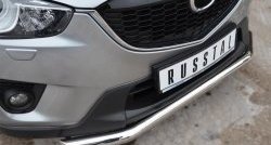 15 349 р. Одинарная защита переднего бампера диаметром 63 мм SLITKOFF Mazda CX-5 KE рестайлинг (2015-2017)  с доставкой в г. Пермь. Увеличить фотографию 2