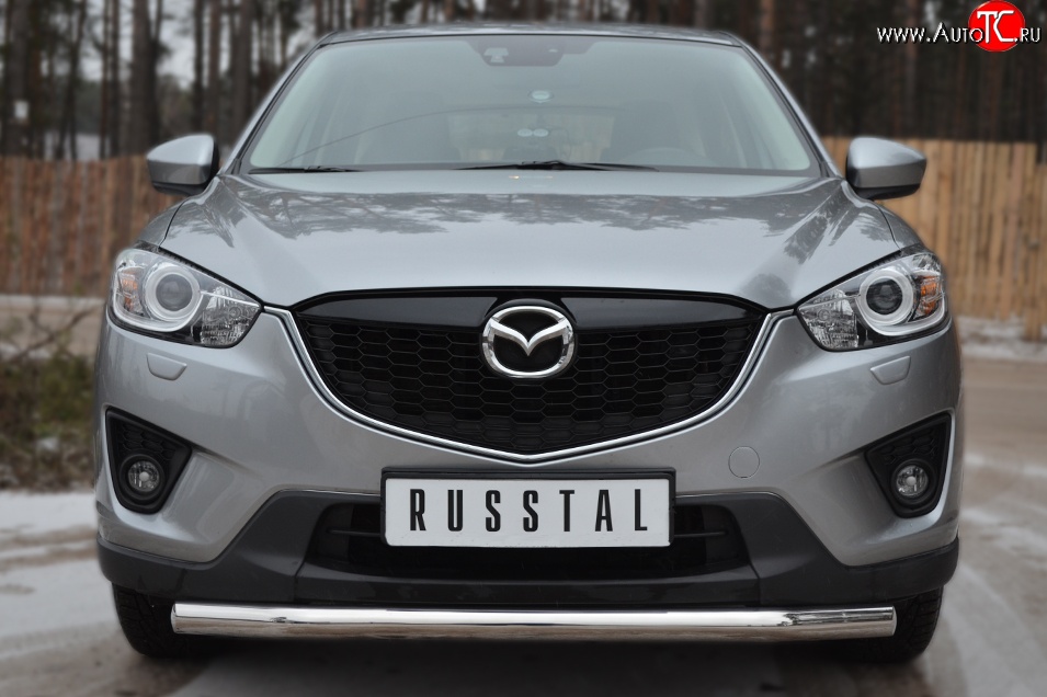 15 349 р. Одинарная защита переднего бампера диаметром 63 мм SLITKOFF Mazda CX-5 KE рестайлинг (2015-2017)  с доставкой в г. Пермь