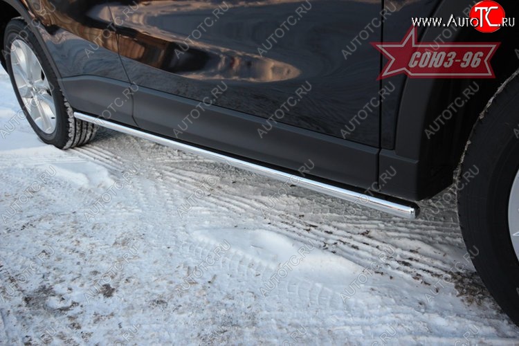 18 359 р. Защита порогов Souz-96 (d42) Mazda CX-5 KE рестайлинг (2015-2017)  с доставкой в г. Пермь
