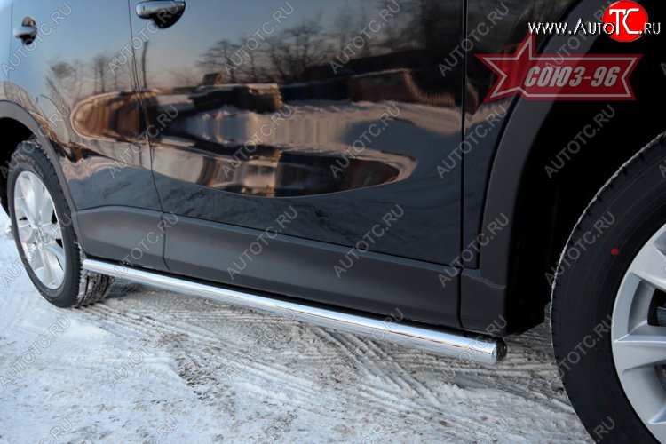 20 069 р. Защита порогов Souz-96 (d60) Mazda CX-5 KE дорестайлинг (2011-2014)  с доставкой в г. Пермь