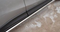 70 999 р. Защита порогов из круглой трубы диаметром 63 мм Russtal Mazda CX-5 KE рестайлинг (2015-2017) (Защита порогов с со скосами на торцах (вариант 1))  с доставкой в г. Пермь. Увеличить фотографию 2