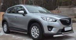 70 999 р. Защита порогов из круглой трубы диаметром 63 мм Russtal Mazda CX-5 KE рестайлинг (2015-2017) (Защита порогов с со скосами на торцах (вариант 1))  с доставкой в г. Пермь. Увеличить фотографию 8