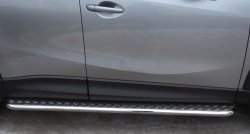 Широкая защита порогов SLITKOFF Mazda CX-5  KE (2011-2017) дорестайлинг, рестайлинг