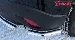 18 134 р. Защита заднего бампера из боковых уголков Souz-96 (d60)  Mazda CX-5  KE (2011-2017) дорестайлинг, рестайлинг  с доставкой в г. Пермь. Увеличить фотографию 2