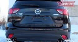 Защита заднего бампера из боковых уголков Souz-96 (d60/42) Mazda CX-5  KE (2011-2017) дорестайлинг, рестайлинг