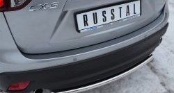 11 549 р. Одинарная защита заднего бампера из трубы диаметром 42 мм SLITKOFF  Mazda CX-5  KE (2011-2017) дорестайлинг, рестайлинг  с доставкой в г. Пермь. Увеличить фотографию 2